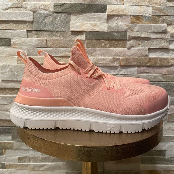 Timberland PRO A5VKY Pink Shoes 8.5 | Safety Toe, Anti-Fatigue, Slip-On NWOT - Picture 3 of 12